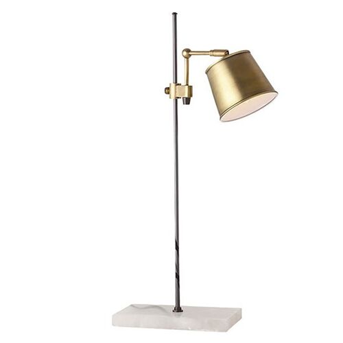 Adjustable metal lamp PWL-0931 pakoworld Ε27 bronze-white marble16x40x73εκ