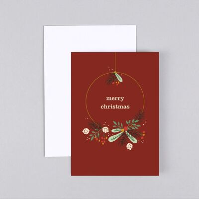Christmas card Wreath Barbara