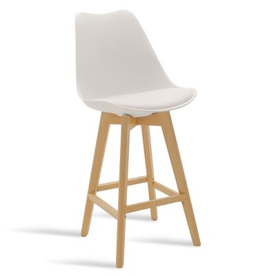 Gaston pakoworld stool bar PP with PU color white professional construction