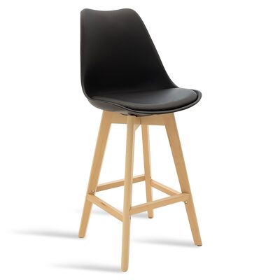 Gaston pakoworld stool bar PP with PU color black professional construction