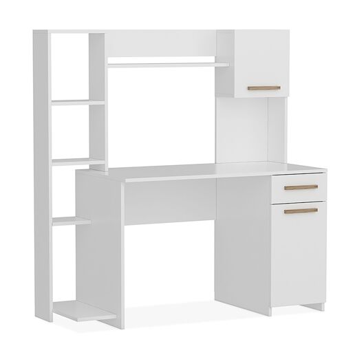 Office desk Merry pakoworld in white color 144x60x151cm