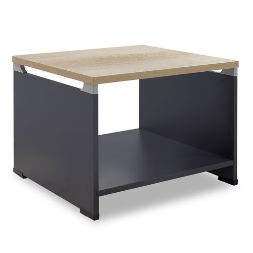 Coffee table Lotus pakoworld in oak - dark grey 60x60x45cm