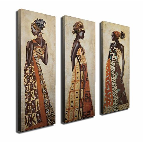 Decorative Canvas Painting PWF-0082 pakoworld digital printing 3 Pieces 58.5x3x70cm