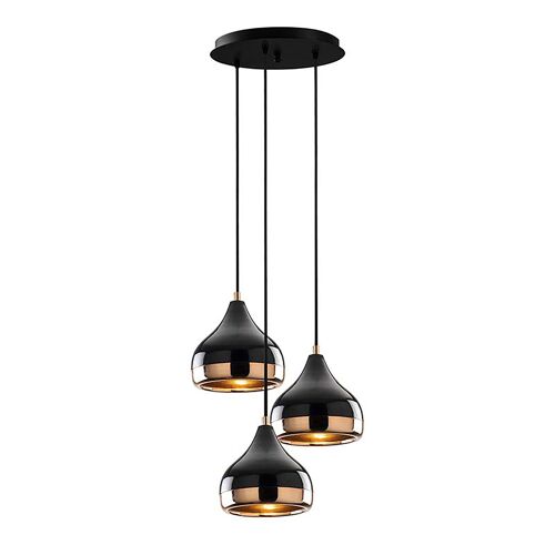 Ceiling light PWL-0068 pakoworld E27 in black-bronze color D37χ111cm