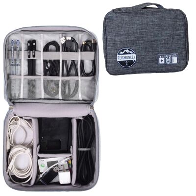 Bolsa organizadora de cables - gris