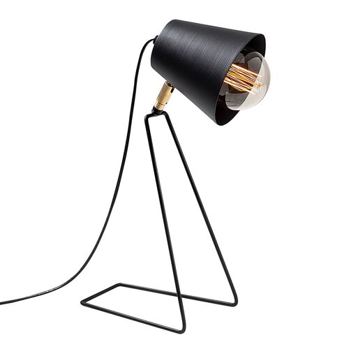 Table lamp PWL-0180 pakoworld Ε27black 15x25x48cm