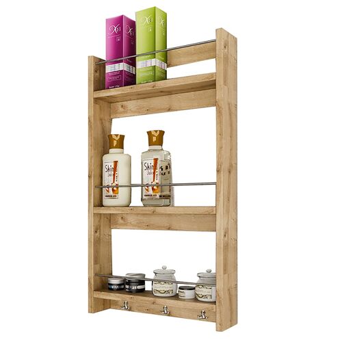 Wall shelf PWF-0422 pakoworld natural 45x10x80cm