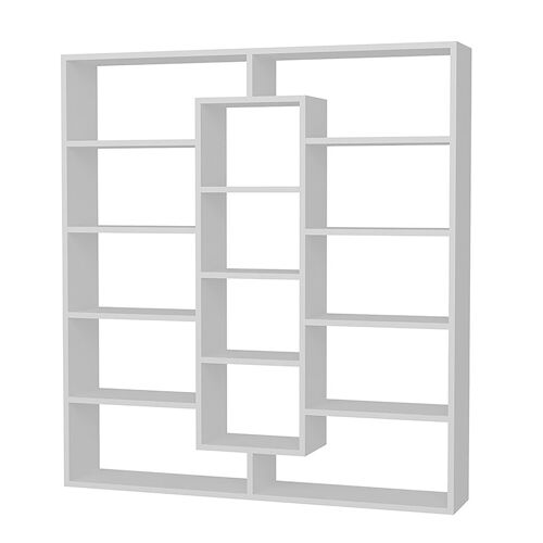Bookcase PWF-0433 pakoworld white 125x22x136cm