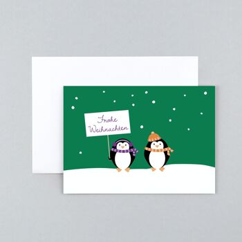 Carte de Noël pingouin Peter Green 1