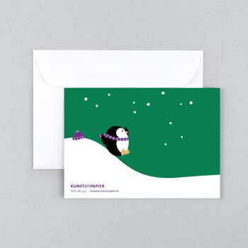 Carte de Noël pingouin Peter Green 2