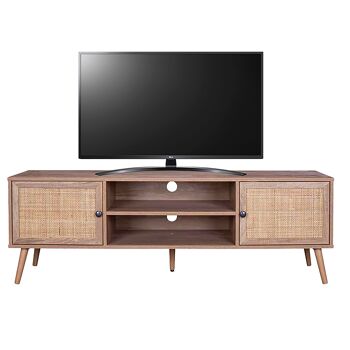 Oslo pakoworld meuble TV couleur sonoma 130x39x49cm 1