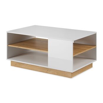 Table basse Arco pakoworld de couleur chêne blanc 100x60x45,5cm 1