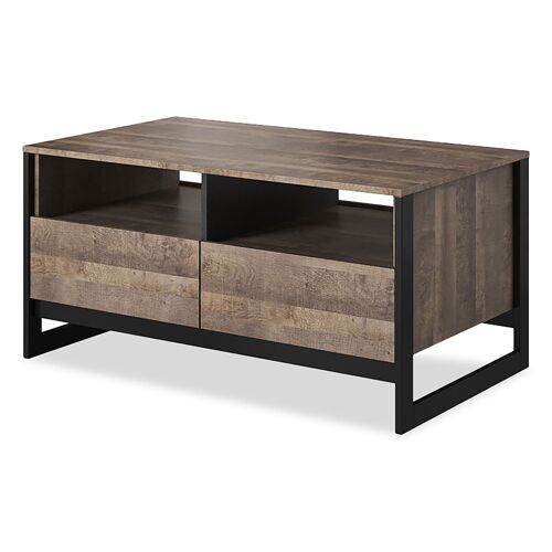 Coffee table Arden pakoworld in dark walnut-dark grey color 109x61,5x53cm