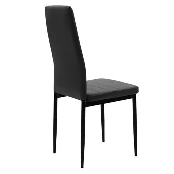 Chaise Parker pakoworld métal-PU noir 2