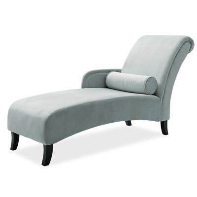 Chaise lounge Megan pakoworld with light blue velvet 180x63x100cm