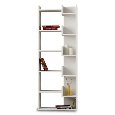 Bookcase Oppa pakoworld white 61x22x162