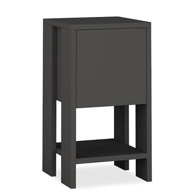 Bedside table Ema pakoworld 1 cupboard anthracite color 30x30x55cm
