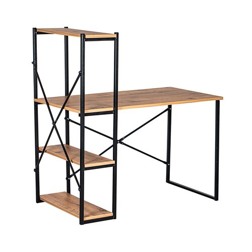 Desk-shelf unit Danil pakoworld black-walnut 114x60x119cm