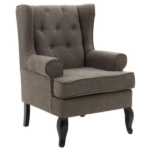 Valentia pakoworld armchair-dark gray fabric gray-black 73x77x100cm