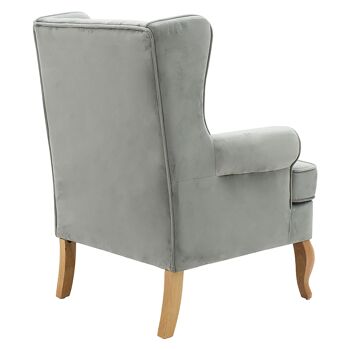 Valentia pakoworld fauteuil velours velours gris-naturel 73x77x100cm 2