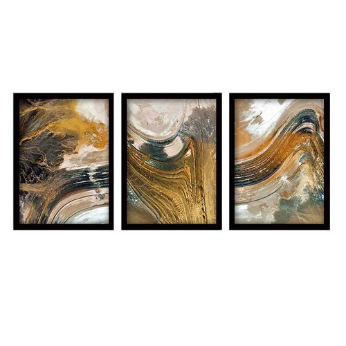 Panel in wooden frame PWF-0458 pakoworld triptych