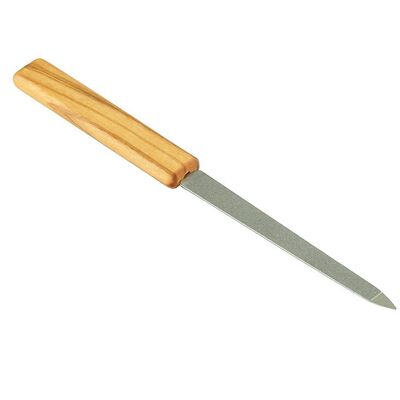 Nail file with handle made of olive wood