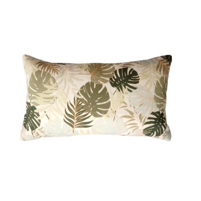 "Leaf" floral print cushion
