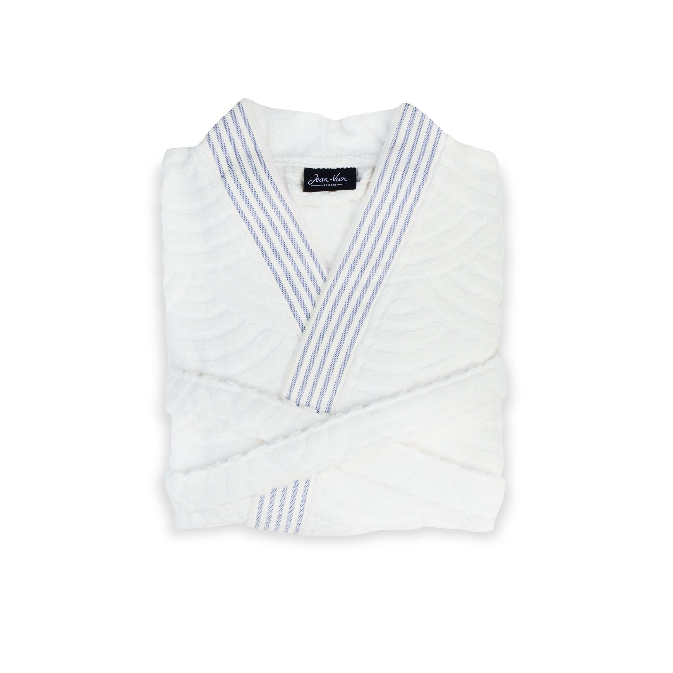 Accappatoio misto Artea Ecru/Navy - 100% Cotone