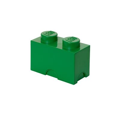 Stackable storage brick 2 green