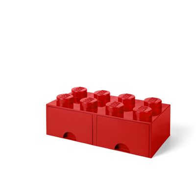 Storage brick drawer 8 - red