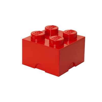 Stackable storage brick 4 red