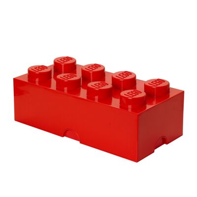 Stackable storage brick 8 red