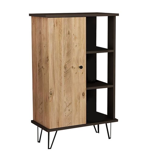 Wendy pakoworld shelf with sonoma-wenge-black closet 55x30x80cm