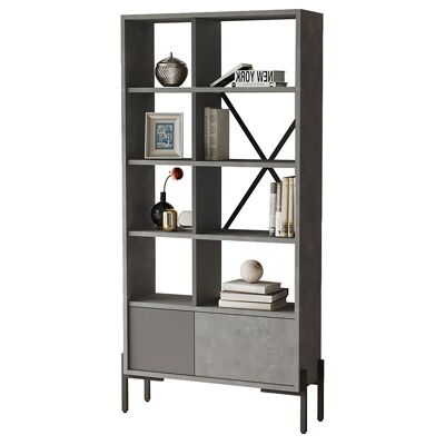 Mole pakoworld bookcase color gray-anthracite 79,5x25,5x160cm
