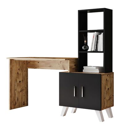 Cabinet shelf Kairo pakoworld black-oak 150x45x138cm