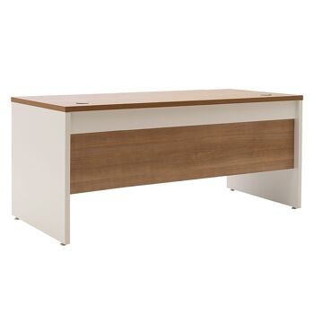 Table de bureau Kelson professionnel pakoworld sonoma-blanc 180x75x75cm 1