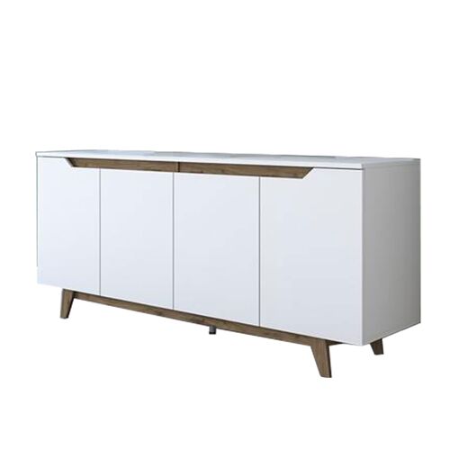 Buffet Rafaelo pakoworld white-walnut 180x45x78,5cm