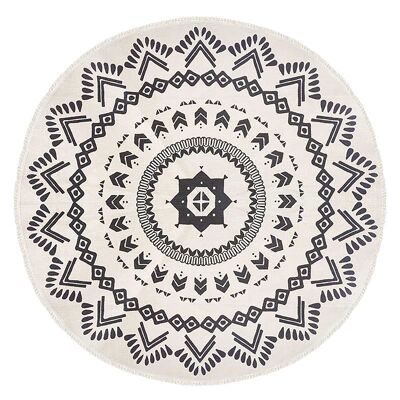 Nomade pakoworld cotton carpet black-white D120x0,5cm