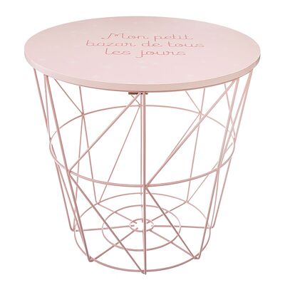 Side table Welly pakoworld pink D30x29.5cm