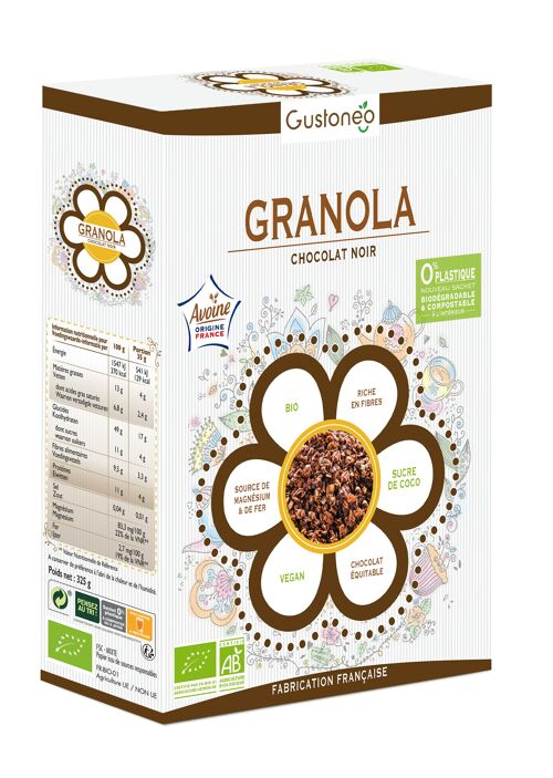 Granola bio Chocolat noir 325g