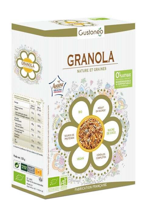 Granola bio Nature et graines 325g