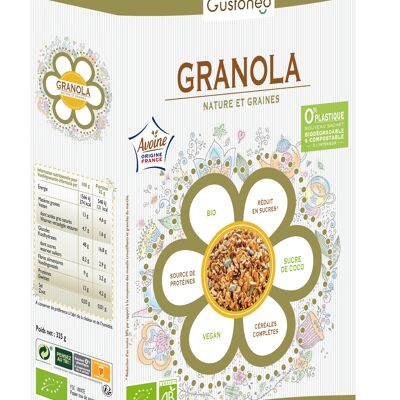 Organic granola Plain and seeds 325g
