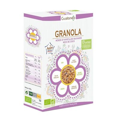 Granola Orgánica Moras Arándanos Coco 325g