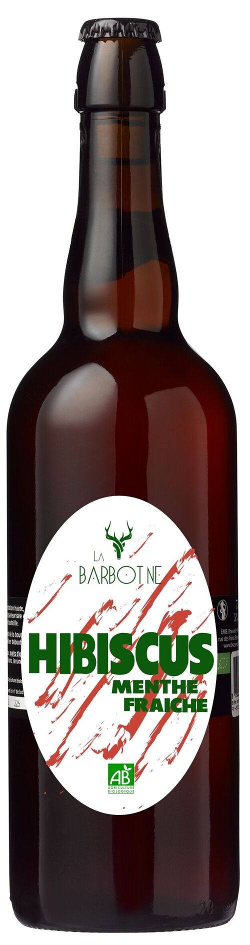 Biere bio menthe fraiche et hibiscus 75cl la barbotine