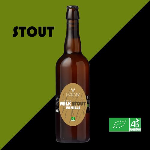Bière STOUT Brune Bio - 75 cl La Barbotine