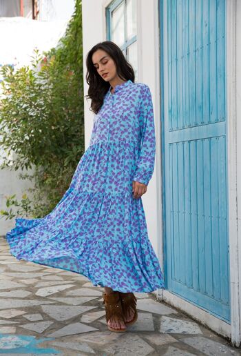 Robe chemise tunique à imprimé 1