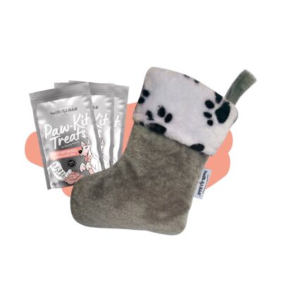 Paw-Kit lleno de calcetines de golosinas