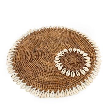 Set de Table Coquille Coloniale - Marron Naturel 3