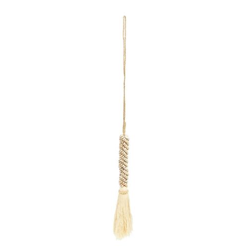 The Cowrie & Cotton Tassel - Natural