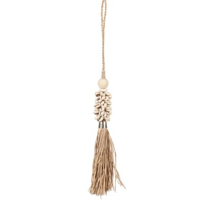 The Cowrie and Raffia Tassel - Natural
